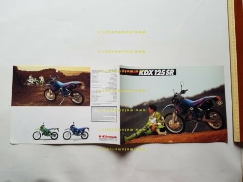 Kawasaki KDX 125 SR 1991 depliant originale TESTO INGLESE