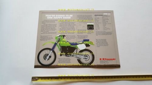 Kawasaki KDX 200 Enduro 1986 depliant originale INGLESE moto brochure