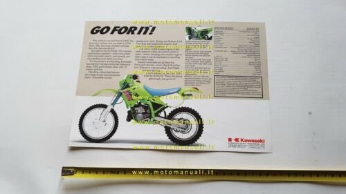 Kawasaki KDX 250 1992 Enduro depliant originale INGLESE moto brochure