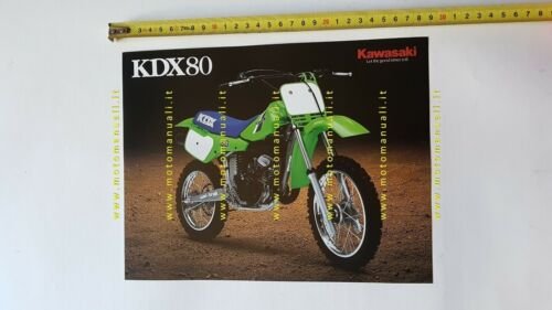 Kawasaki KDX 80 1985 depliant Inglese MOTO ORIGINALE brochure English …