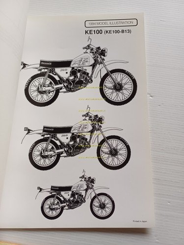 Kawasaki KE 100 (KE100-B13) 1994 Model Information cartella stampa inglese