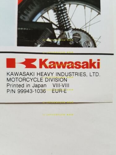 Kawasaki KE 125 A depliant originale moto TESTO INGLESE