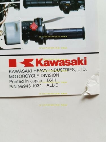 Kawasaki KE 175 depliant originale moto TESTO INGLESE