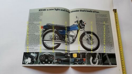 Kawasaki KH 125 1977 depliant INGLESE MOTO ORIGINALE brochure ENGLISH …