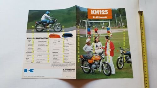 Kawasaki KH 125 1977 depliant INGLESE MOTO ORIGINALE brochure ENGLISH …