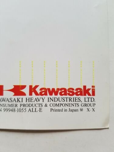 Kawasaki KH 125 depliant originale moto TESTO INGLESE