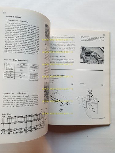 Kawasaki KH 400 - 250- S1 1972-76 manuale officina riparazione …