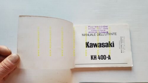 Kawasaki KH 400-A 1977 manuale uso manutenzione libretto italiano originale