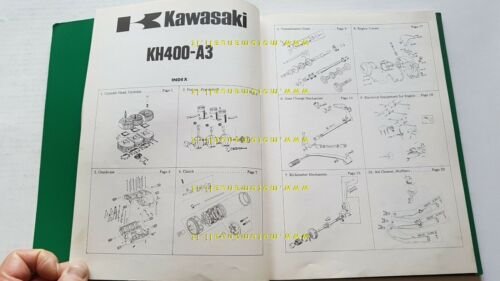 KAWASAKI KH 400 A3 1975 catalogo ricambi originale moto spare …