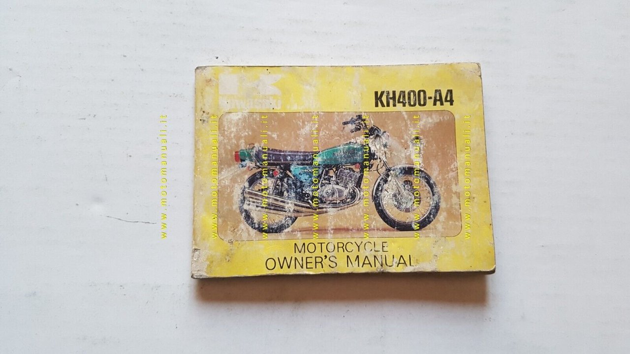 Kawasaki KH 400 A4 1976 manuale uso manutenzione libretto originale …