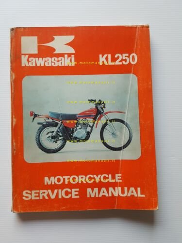 Kawasaki KL 250 1977 manuale officina INGLESE originale shop manual