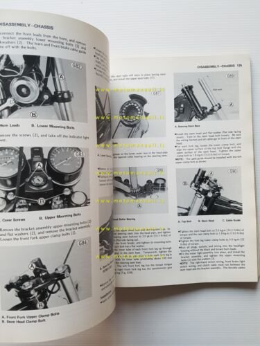 Kawasaki KL 250 1977 manuale officina INGLESE originale shop manual