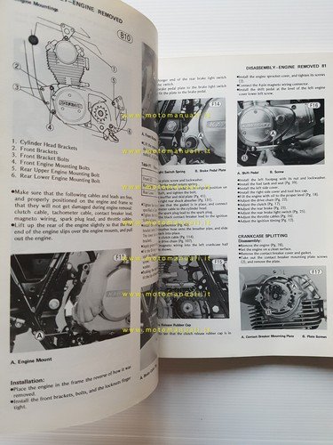 Kawasaki KL 250 1977 manuale officina INGLESE originale shop manual