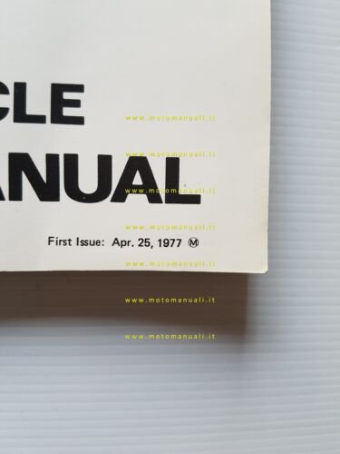 Kawasaki KL 250 1977 manuale officina INGLESE originale shop manual