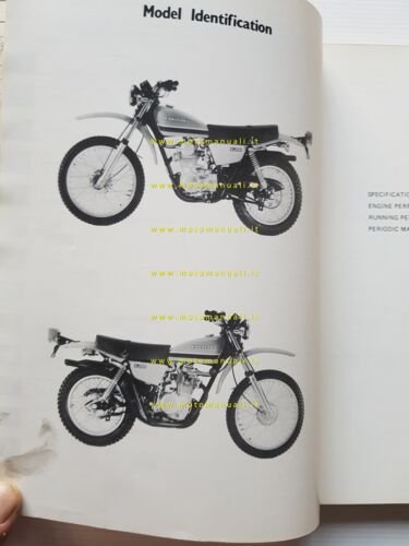 Kawasaki KL 250 1977 manuale officina INGLESE originale shop manual