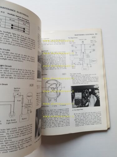 Kawasaki KL 250 1977 manuale officina INGLESE originale shop manual