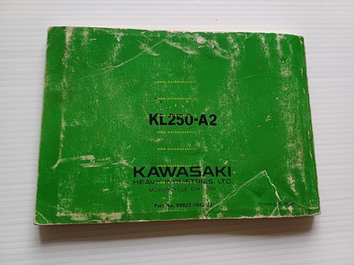 Kawasaki KL 250 1978 manuale uso manutenzione libretto inglese originale