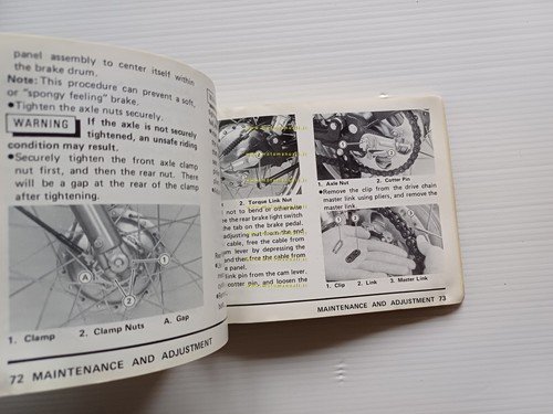 Kawasaki KL 250 1978 manuale uso manutenzione libretto inglese originale