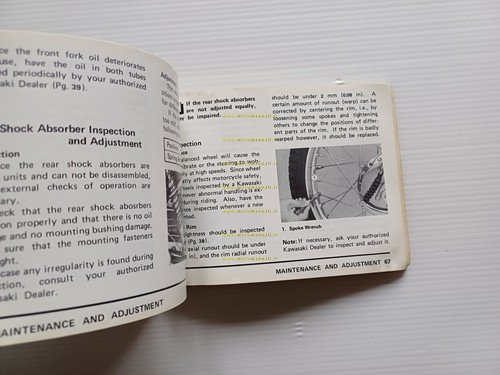 Kawasaki KL 250 1978 manuale uso manutenzione libretto inglese originale