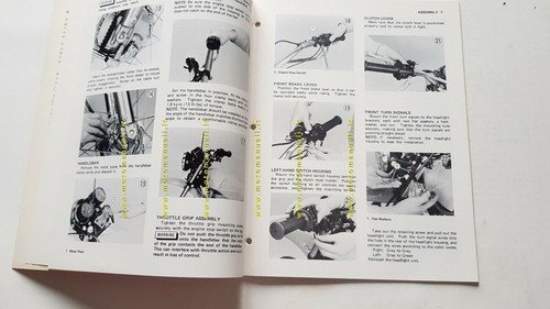 Kawasaki KL 250-A1 1977 manuale assemblaggio officina originale no riparazione