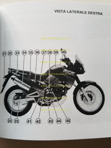 Kawasaki KLE 500 2001 manuale uso manutenzione originale italiano