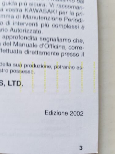 Kawasaki KLE 500 2002 manuale uso manutenzione originale italiano