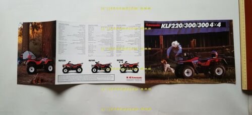 Kawasaki KLF 220-300-300 4x4 QUAD depliant originale TESTO INGLESE