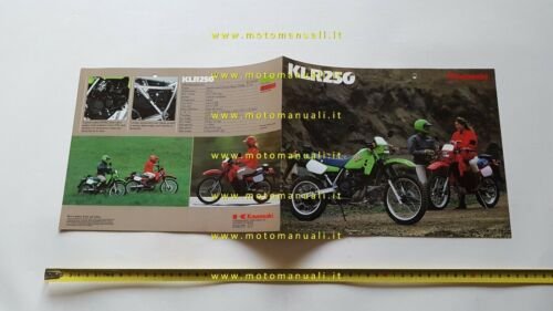 Kawasaki KLR 250 1985 Enduro depliant originale INGLESE moto brochure
