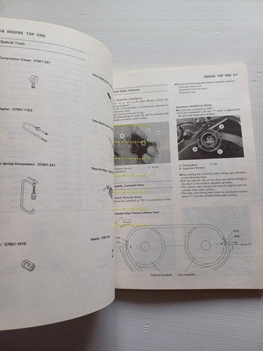 Kawasaki KLR 250 1985 SUPPLEMENTO manuale officina INGLESE originale