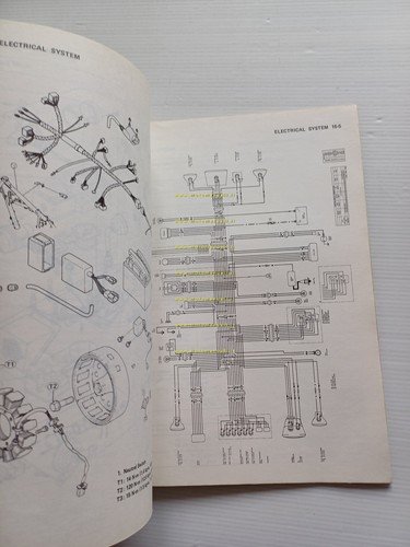 Kawasaki KLR 250 1985 SUPPLEMENTO manuale officina INGLESE originale
