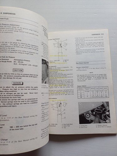 Kawasaki KLR 250 1985 SUPPLEMENTO manuale officina INGLESE originale