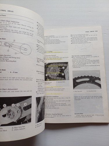 Kawasaki KLR 250 1985 SUPPLEMENTO manuale officina INGLESE originale