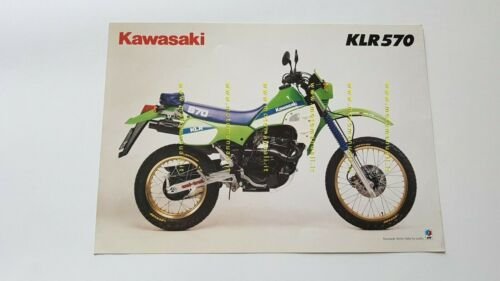 Kawasaki KLR 570 1988 Enduro depliant ITALIANO originale brochure