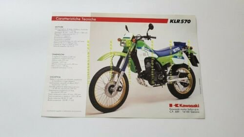 Kawasaki KLR 570 1988 Enduro depliant ITALIANO originale brochure