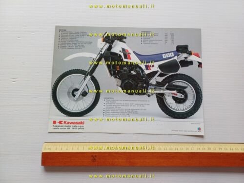 Kawasaki KLR 600 1983 Enduro depliant ITALIANO originale brochure