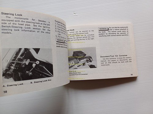 Kawasaki KLR 600 1984 manuale uso manutenzione libretto inglese originale