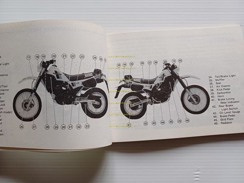 Kawasaki KLR 600 1984 manuale uso manutenzione libretto inglese originale