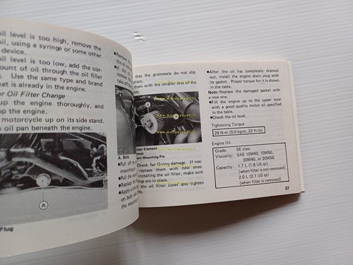 Kawasaki KLR 600 1984 manuale uso manutenzione libretto inglese originale