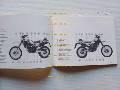 Kawasaki KLR 600 1984 manuale uso manutenzione libretto italiano originale