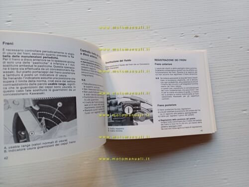 Kawasaki KLR 600 1984 manuale uso manutenzione libretto italiano originale