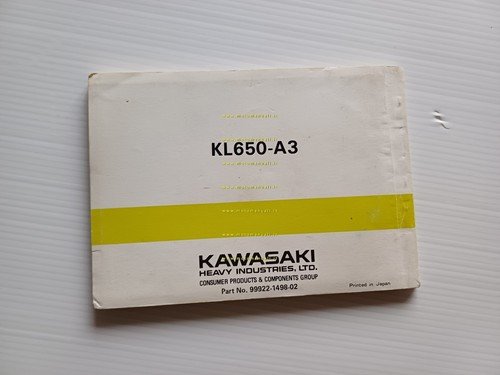 Kawasaki KLR 600 1989 manuale uso manutenzione libretto inglese originale