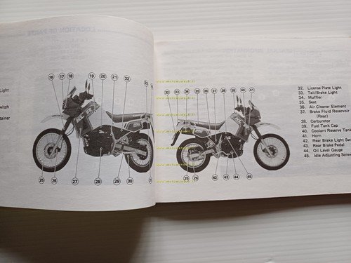 Kawasaki KLR 600 1989 manuale uso manutenzione libretto inglese originale