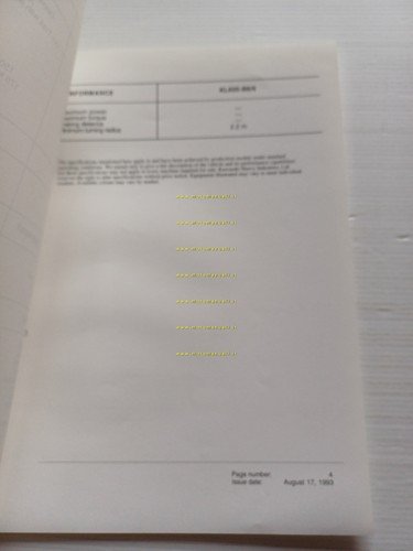 Kawasaki KLR 600 (KL600-B8.B9) 1994 Model Information cartella stampa inglese