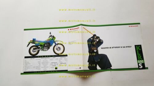 Kawasaki KLR 600 S 1990 depliant originale ITALIANO moto brochure