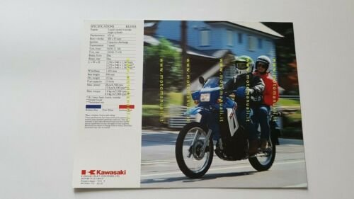 Kawasaki KLR 650 (KL650A) 1988 Enduro depliant originale TESTO INGLESE