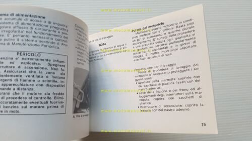 Kawasaki KLX 250 1992-93 manuale uso manutenzione italiano originale