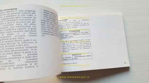 Kawasaki KLX 250 1992-93 manuale uso manutenzione italiano originale
