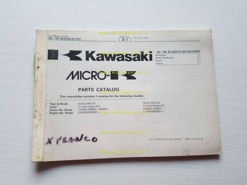 Kawasaki KLX 250 R D1-D2 1993-94 catalogo ricambi copia da …