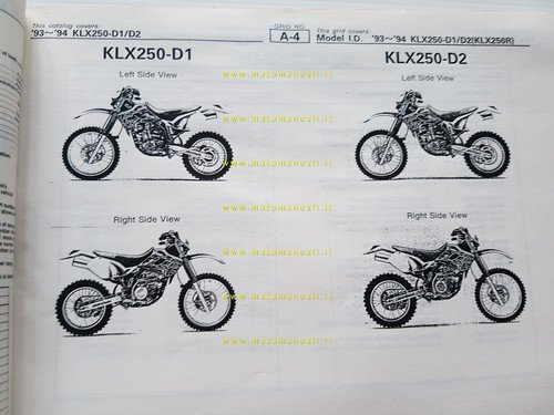 Kawasaki KLX 250 R D1-D2 1993-94 catalogo ricambi copia da …