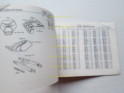 Kawasaki KLX 250 R D1-D2 1993-94 catalogo ricambi copia da …